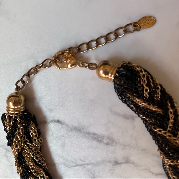 Black and gold short necklace/choker. - Picture 2 of 5